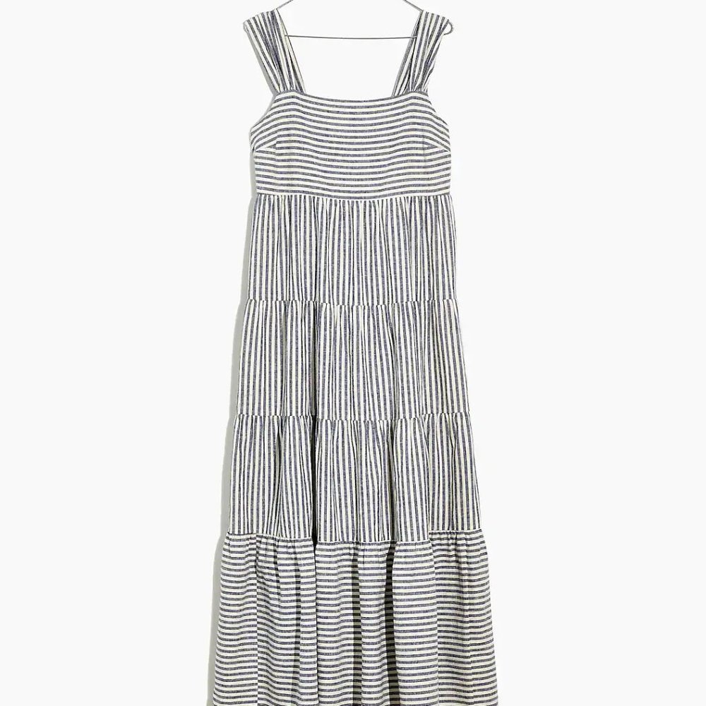 Madewell Striped Tiered Maxi Dress NWT
